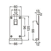 シロクマ ステン消火器フックB形125ミリヘアーライン FEX1 1個 61-9553-92（直送品）