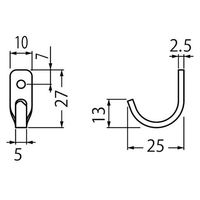 シロクマ ミニJ形フック2.5tソフトミラー ST250 1個 61-9553-69（直送品）