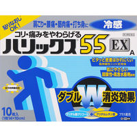 ハリックス55ＥＸ冷感Ａ10枚　テイコクファルマケア　貼り薬 冷シップ パップ 肩こり 腰痛 打撲【第3類医薬品】