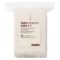 無印良品 生成カットコットン 大判タイプ 88枚入 約90×70mm 1セット（1袋（88枚入）×2） 良品計画