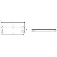 水本機械製作所 水本 ステンレス 引き取手C型(めねじ)ヘアーライン仕上 線径7mmピッチ86m TOC-7-86HL 1個（直送品）