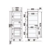 エクアールシー マックドライ 超低湿ドライボックスDXUー501A 600X700X1850 DXU-501A 1台 225-6804（直送品）