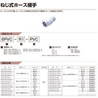 タクミナ ねじ式ホース継手 12PTFE-R1-304 1個 217-7354（直送品）