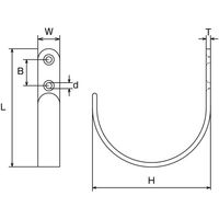 水本機械製作所 水本 ステンレス シートフックE型 YFE-80 1個 113-4557（直送品）