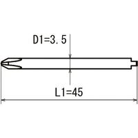 近江精機 近江 φ3.5シャンク +1 全長45L V03A-1-45 1セット(10本) 409-7189（直送品）