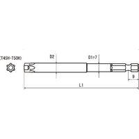 近江 六角6.35 溝9差込 へクスウェーブビット いじり止め T45H 全長100 V17T-T45H-100 1セット(10本)（直送品）