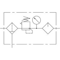 TAIYO エアコントロールユニット/2点セット(D型圧力計、ブラケット付) SKL3-06-BD 1個 520-4575（直送品）