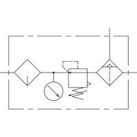 TAIYO エアコントロールユニット/3点セット(オートドレン、ブラケット、角型圧力計、メタルケース付) MFRL3-15-ABDS 1個（直送品）