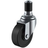 ユーエイ 差し込み式 自在 キャスター ゴム 車輪径75mm Sタイプ STF型 パイプ径35 STF-75RH-35 1個（直送品）