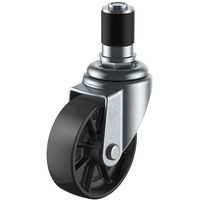 ユーエイ 差し込み式 自在 キャスター 黒ナイロン 車輪径50mm Sタイプ STF型 パイプ径35 STF-50BN-35 1個（直送品）