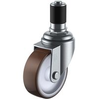 ユーエイ 差し込み式 自在 キャスター ウレタン 車輪径75mm Sタイプ STF型 パイプ径35 STF-75UR-35 1個（直送品）