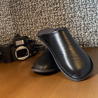 ヤマト Reelaルームサボ本革スムース ブラック 23ー24cm(Lady) YLS211 BLK 1足（直送品）