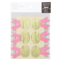 シモジマ シール リボン付き ベストウィッシュピンク M 4901755803839 1箱(54片入×10束(合計540片)（直送品）