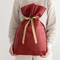 ヘッズ 不織布リボン付ギフトバッグーM/エンジ（10枚）