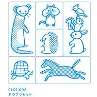 キングジム 透明スタンプ 氷印 セット(ドウブツセット) CLSS-006 1セット