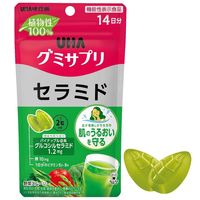 UHA味覚糖　UHAグミサプリ　セラミド（14日分）　野菜スムージー味　1袋（28粒入）　機能性表示食品　サプリメント