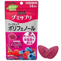 UHA味覚糖　UHAグミサプリ　ポリフェノール（14日分）　ホットベリー味　1袋（28粒入）　機能性表示食品　サプリメント