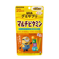 UHA味覚糖　UHAグミサプリKIDS　マルチビタミン（20日分）　ブルーベリー＆ストロベリーヨーグルト味　1セット（6袋）