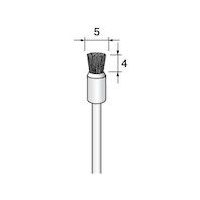 アルゴファイルジャパン アルゴファイル 毛ブラシエンド型ブタ毛黒 φ5X4 φ3.0軸 BM425 1パック(5本) 401-9058（直送品）