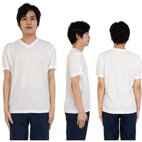 岡潮 吸汗速乾Vネックシャツ ホワイト 3L お得な洗い替え2枚セット 20021-3L-2 1式 520-8053（直送品）