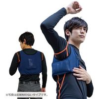 総メッシュクールベストセット:メッシュベスト(反射材付)ブラック+保冷剤8個入り+保冷ボックス付 5906F-OK0912OK0911-8（直送品）