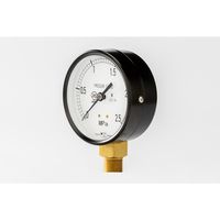 高島計器 高島 一般蒸気用圧力計(A枠立型・φ75)圧力レンジ0.0~1MPa R3/8 102211040 1個 555-5014（直送品）