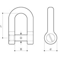 ふじわら ブラック沈みシャックル SS-6B 1個 538-2085（直送品）
