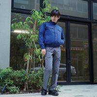 岡潮 空調長袖ブルゾン(ウェアのみ)日本製生地使用 20121 ネイビー×ブラックS 20121-S 1着 536-0505（直送品）