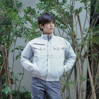 岡潮 空調長袖ブルゾン(ウェアのみ)日本製生地使用 20112 グレー4L 20112-4L 1着 536-0570（直送品）