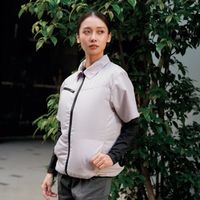 岡潮 空調半袖ブルゾン(ウェアのみ) 20303 シルバーS 20303-S 1着 535-8994（直送品）