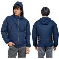 岡潮 空調付2Wayパーカー(ウェアのみ) 30101 ネイビー M 30101-M 1着 536-0564（直送品）