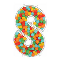 Amscan 44120<バルーンフォームズ.8 シルバー 数字 風船 0203670608 1パック(1枚入)（直送品）