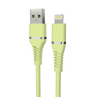 磁気研究所 柔らかく絡みにくいライトニングケーブル USB A-ライトニング 1m ピスタチオグリーン HD-SLAC1GN 1個