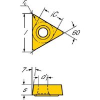 サンドビック SANDVIK コロターン107 旋削用ポジチップ(120) 1105 TCMT 09 02 08-MM 1セット(10個)（直送品）