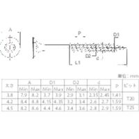 八幡ねじ YAHATA スピードスタービス 3.8×51(90本入) 4944825553388 1セット(180個:90個×2パック)（直送品）