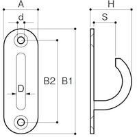 ふじわら ブラックオープンパッドアイ 6mm OPD-6B 1個 524-2714（直送品）