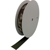 ユタカメイク ベルト 迷彩ナイロン平ベルトドラム巻 ウッドランド 1.5t×38mm×25m PFME-330 1巻 474-4320（直送品）