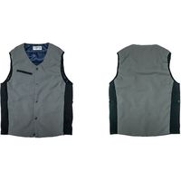 岡潮 手洗い洗濯できる発熱ベスト40223グレー(ウェアのみ) 5L OK40223-5L 1着 520-9526（直送品）