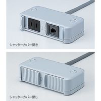 石黒製作所 プラパート シャッターカバーコンセント 黒 電源2口 G102-E-B 1個 474-5120（直送品）