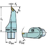 サンドビック SANDVIK コロターンTR コロマントキャプトカッティングヘッド(410) TR-C6-V13MBL-00130 1個（直送品）