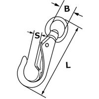 大洋製器工業 TAIYO SUS スナップフック 1(3220353) 3220353 1個 539-9229（直送品）