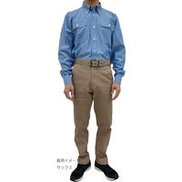 トーマセンイ TEAGLES ボタンダウンダンガリー長袖シャツ サックス M 5631 SA 1枚 425-9097（直送品）