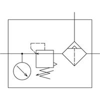 TAIYO フィルタレギュレータ(オートドレン、ブラケット、角型圧力計、メタルケース付) EFR3-10-ABDS 1個 521-2505（直送品）