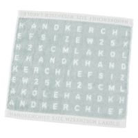 【LAKOLE/ラコレ】 今治産ハンドタオル（タイポグラフィ） グリーン 1セット（1枚×2）