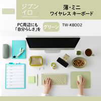 ワイヤレスキーボード 無線 2.4GHz 薄型 テンキーレス パンタグラフ プラス GR TW-KB002 1個