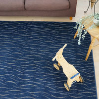 【軒先渡し】スミノエ コンシェルジュ オーダーラグ ユラギ 1200×1200mm ブルー AS-YRG822-BL120120 1枚（直送品）