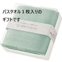 日繊商工 バスタオル綿雪キューブギフト/ブルーグリーン(ゴールドのシール付き) 466010BGR(gold)-10 1箱(10個入)（直送品）
