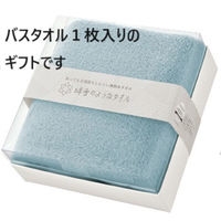 日繊商工 バスタオル綿雪キューブギフト/ライトブルー(ゴールドのシール付き) 466010LB(gold)-10 1箱(10個入)（直送品）