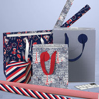 ヨーロッパのデザイン クレールフォンテーヌ ペーパーバッグ　手付き袋　手提げ袋　パワー S ブルー 1枚（直送品）