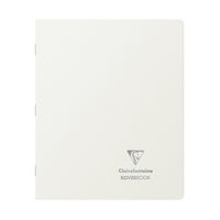 クレールフォンテーヌ KOVERBOOK　SILVER カバーブックシルバー　ホチ留　17×22　横罫 ホワイト 1冊（直送品）